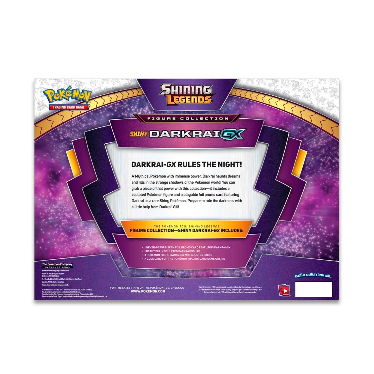 Pokémon TCG: Shining Legends - Shiny Darkrai-GX Figure Collection